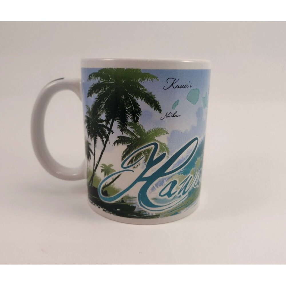 ABC Hawaii Island Waves Ceramic Coffee Mug Tea Cup Tropical Vacation Getaway